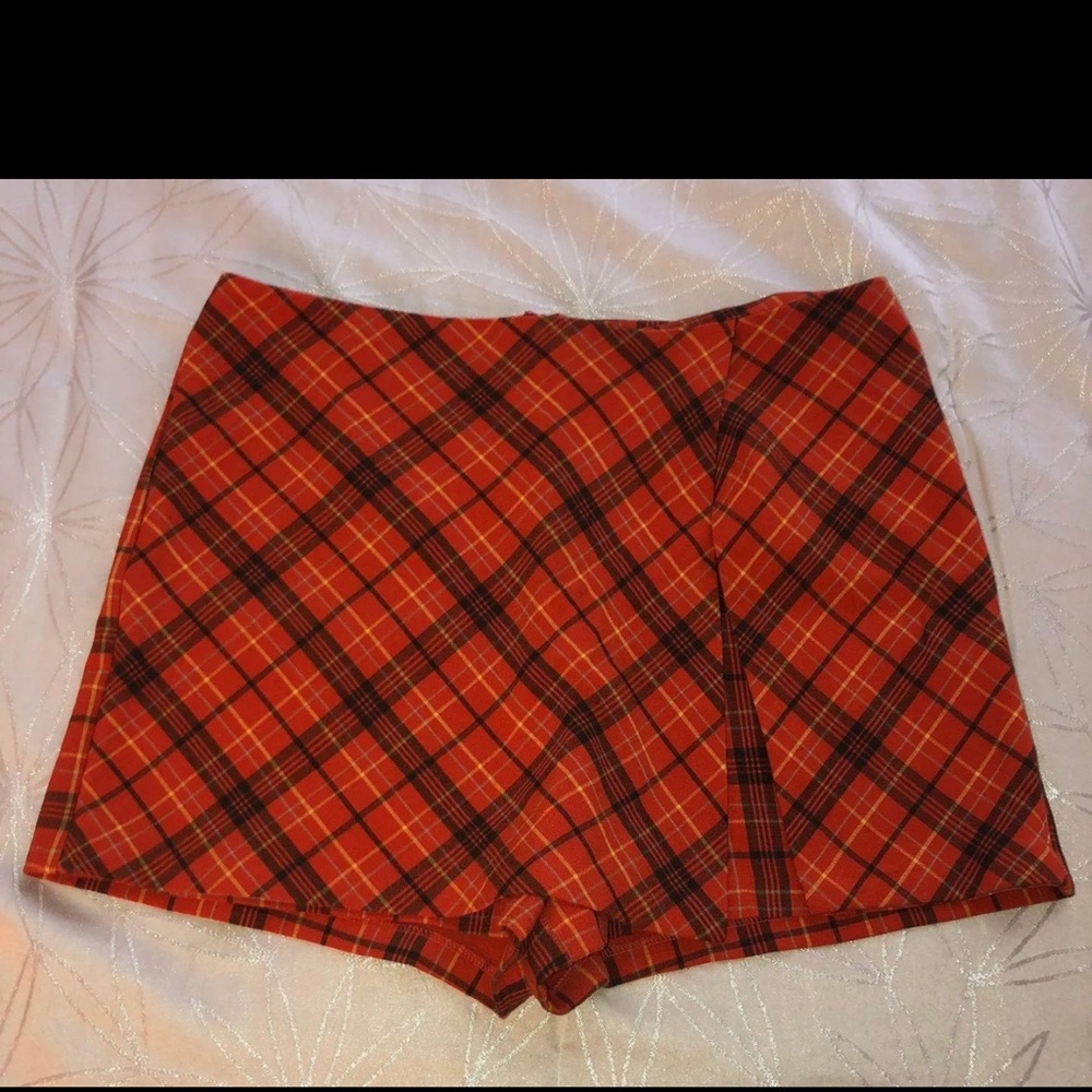 Plaid Red Women's Skort